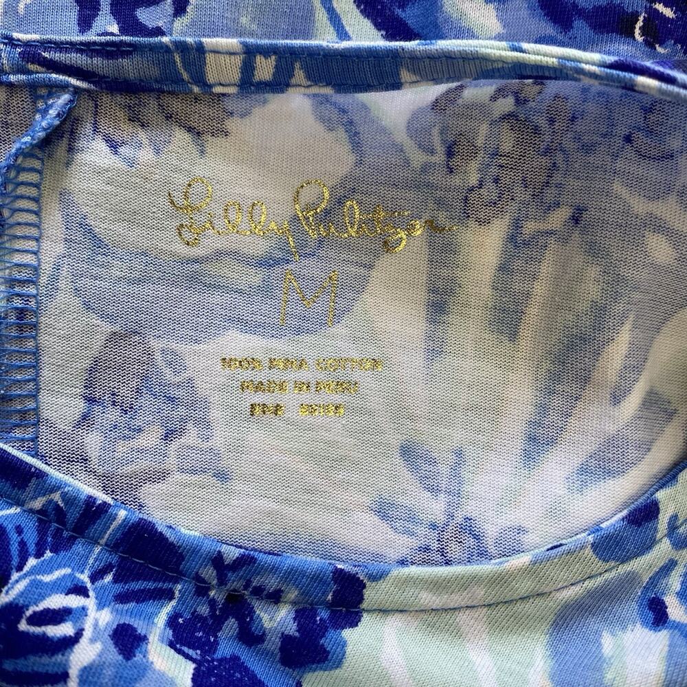 Lilly Pulitzer Luella Shift dress Coastal Blue Catch N Keep Preppy Beach Medium - Picture 3 of 10